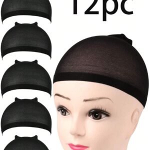 12 pcs bonnets perruque collants