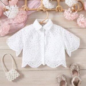 Blouse manches courtes broderie