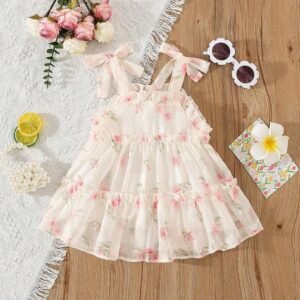 Robe princesse bretelles rose