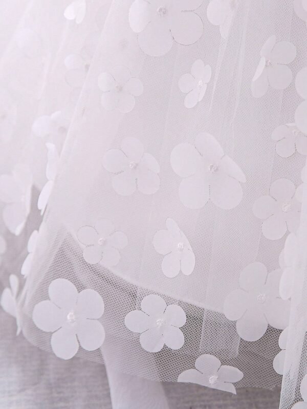 Robe demoiselle tulle fleurie – Image 7