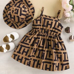 Ensemble 2 pcs robe patchwork bébé