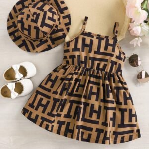 Ensemble 2 pcs robe patchwork bébé