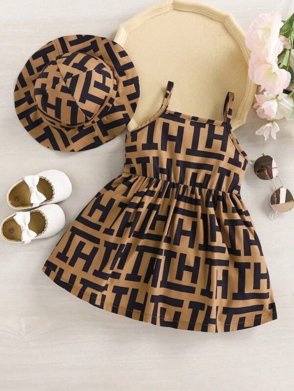Ensemble 2 pcs robe patchwork bébé – Image 2