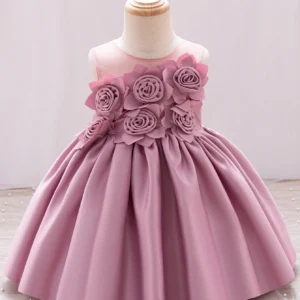 Robe cérémonie fêtes rose