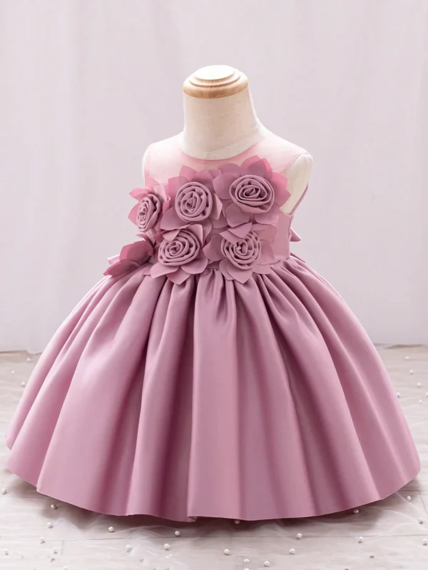 Robe cérémonie fêtes rose – Image 3