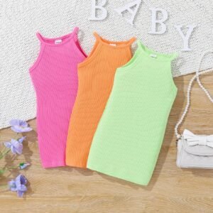 Ensemble 3 pcs robe tricot bébé