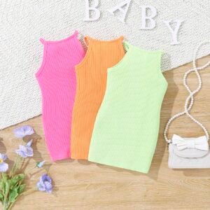 Ensemble 3 pcs robe tricot bébé