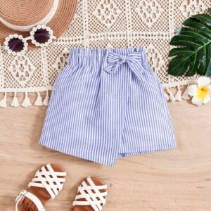 Jupe-short asymétrique rayée été