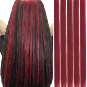 5 pcs extensions rouges