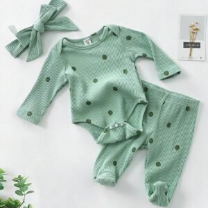 3 pcs pyjama pois bandeau