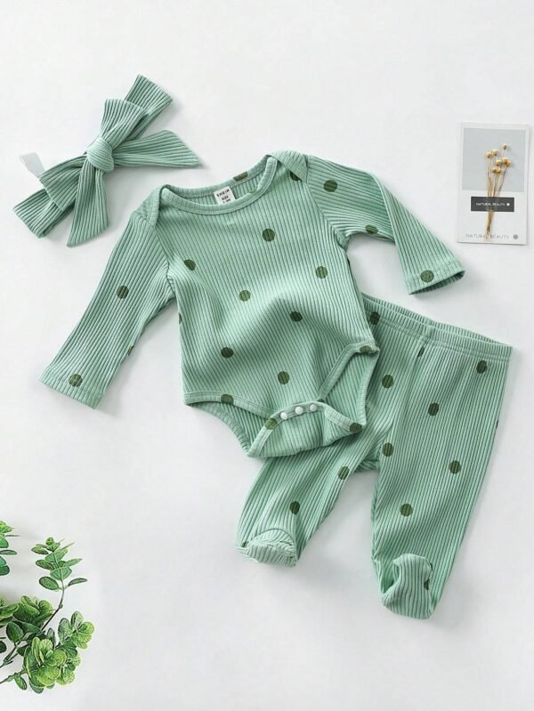 3 pcs pyjama pois bandeau