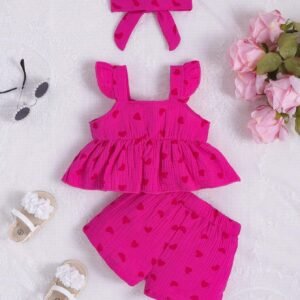 Top volants cœur short