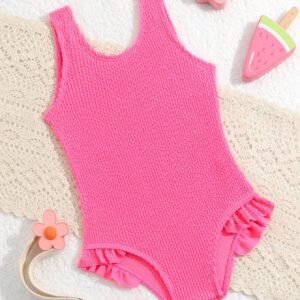 Maillot bain rose uni