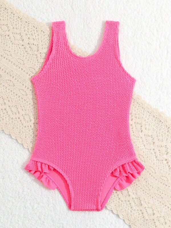 Maillot bain rose uni – Image 4