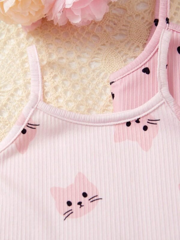 2 pcs pyjama cœurs débardeur – Image 3