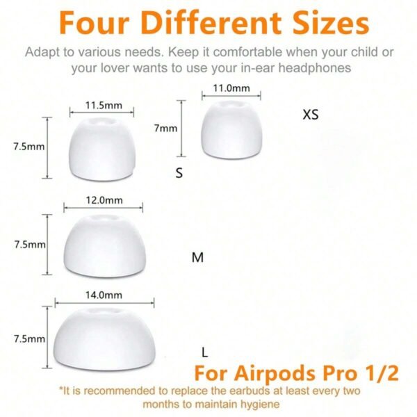 Silicone blanc AirPods Pro 2 pcs – Image 2