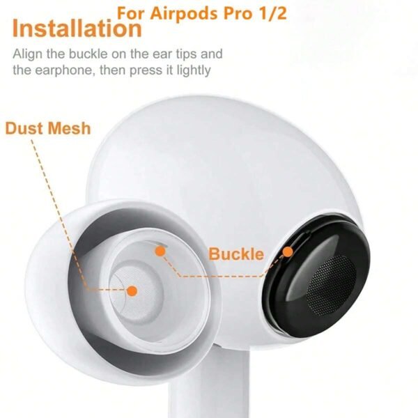 Silicone blanc AirPods Pro 2 pcs – Image 5