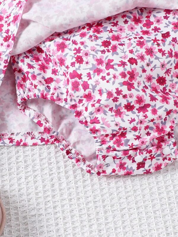 Robe manches courtes fleurie bébé – Image 4