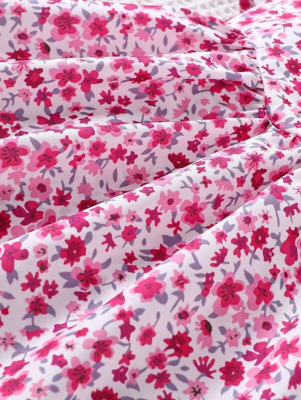 Robe manches courtes fleurie bébé – Image 5