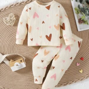 2 pcs pyjama cœur simple