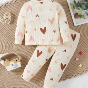 2 pcs pyjama cœur simple