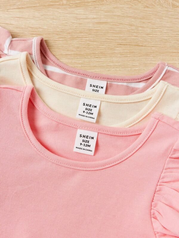3 pcs ensemble tops unis volants – Image 5