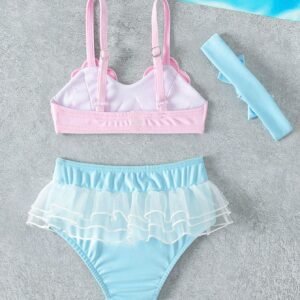 Ensemble maillot pareo volants