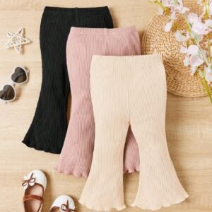 Pantalon évasé bord laitue