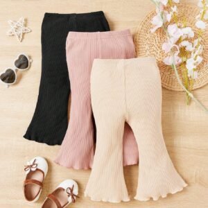Pantalon évasé bord laitue