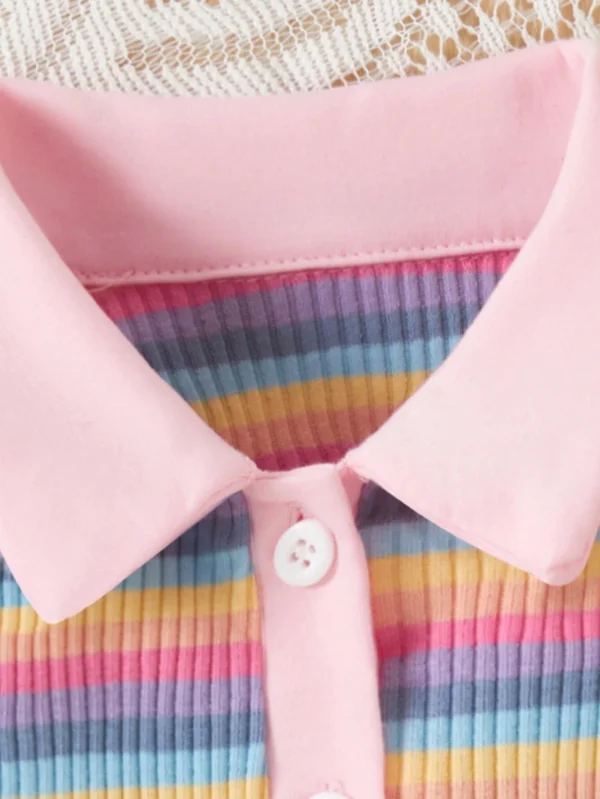 Top polo rayé sans manches – Image 3