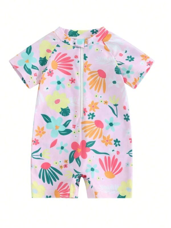 Barboteuse anti-UV zip floral – Image 3