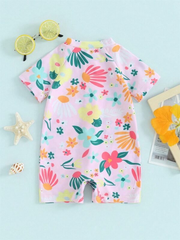 Barboteuse anti-UV zip floral – Image 2