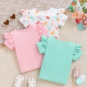 3 pcs hauts imprimés