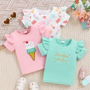 3 pcs hauts imprimés