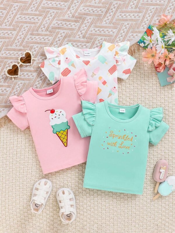 3 pcs hauts imprimés