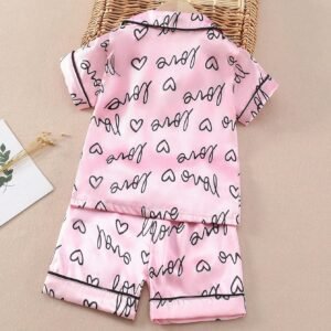 2 pcs pyjama lettre rose