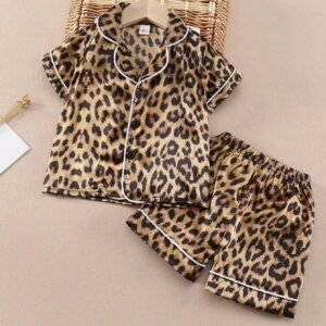2 pcs pyjama léopard court