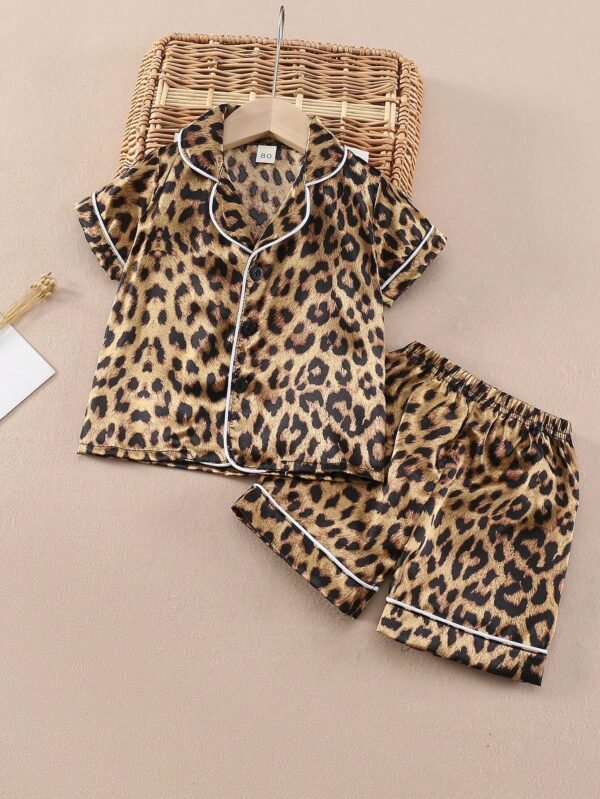 2 pcs pyjama léopard court