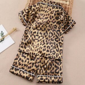 2 pcs pyjama léopard court