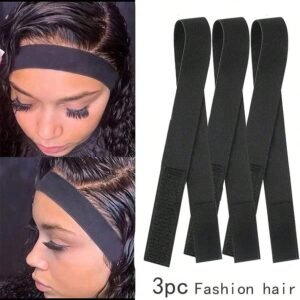 3 pcs bandes élastiques perruque