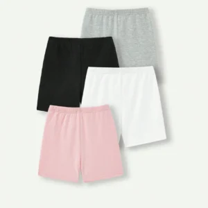4 pcs shorts tricotés unis