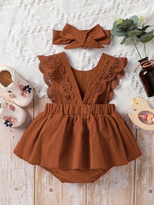Robe volants dentelle bébé – Image 2