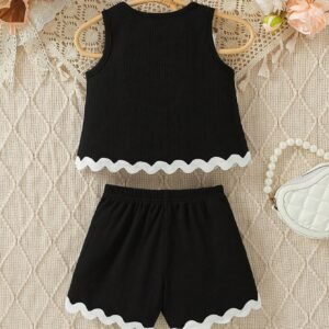 2 pcs débardeur short ceinturé