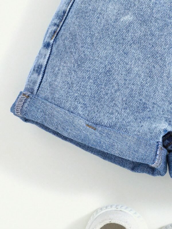 Short jean bohème volants – Image 3