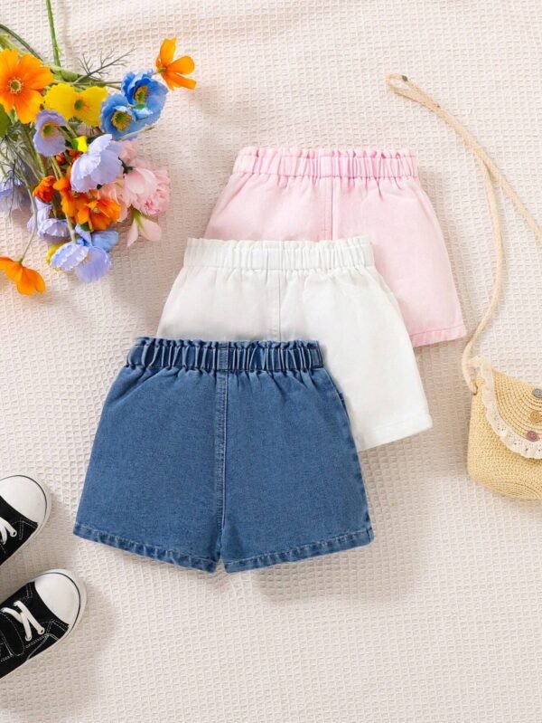 3 pcs shorts jean volants – Image 2