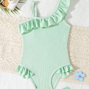 Maillot bain col volants