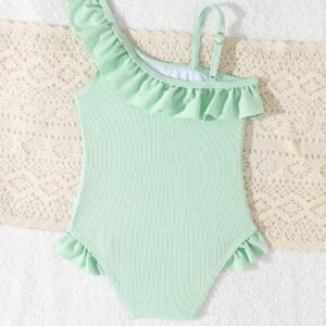 Maillot bain col volants