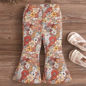 Pantalon évasé fleuri assorti maman