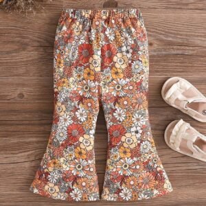 Pantalon évasé fleuri assorti maman