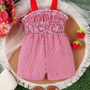 Barboteuse fraise + short
